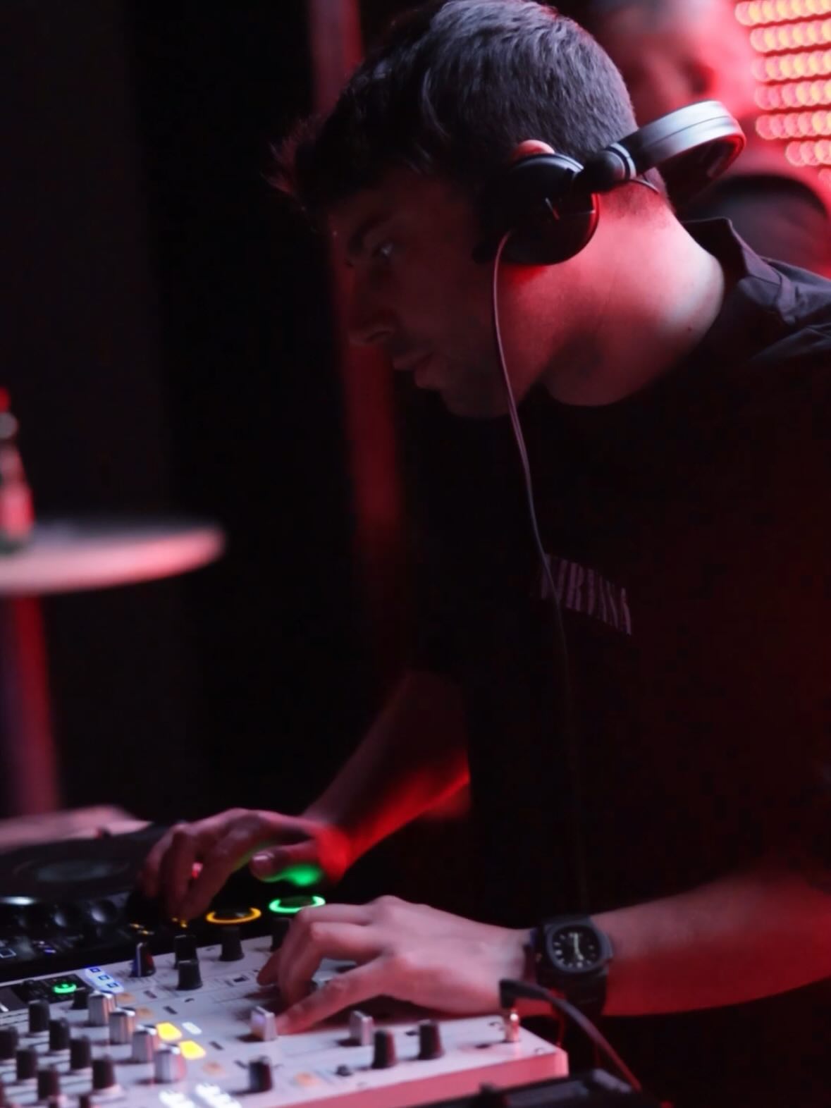 DJ playing in a club