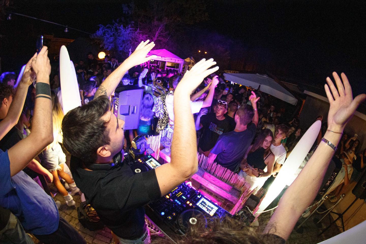 DJ playing in a club